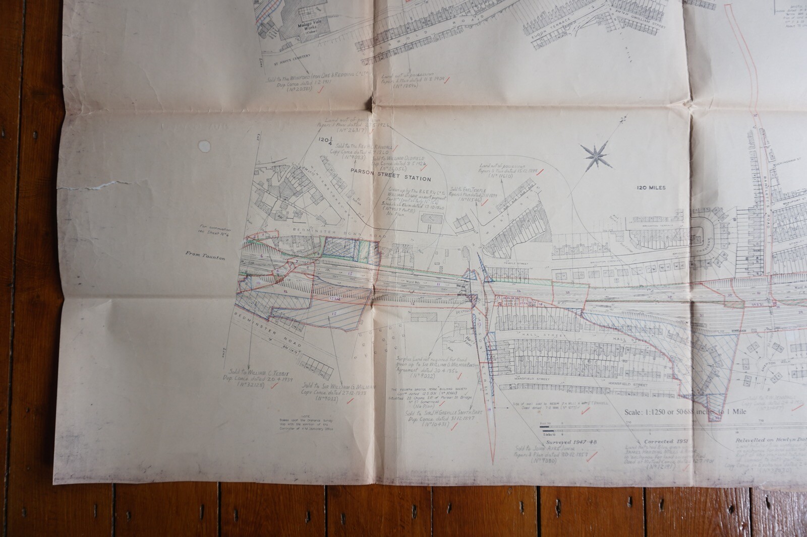 c1960s Bristol Malago Vale Bedminster Stn Railway Map British Rail Western Reg