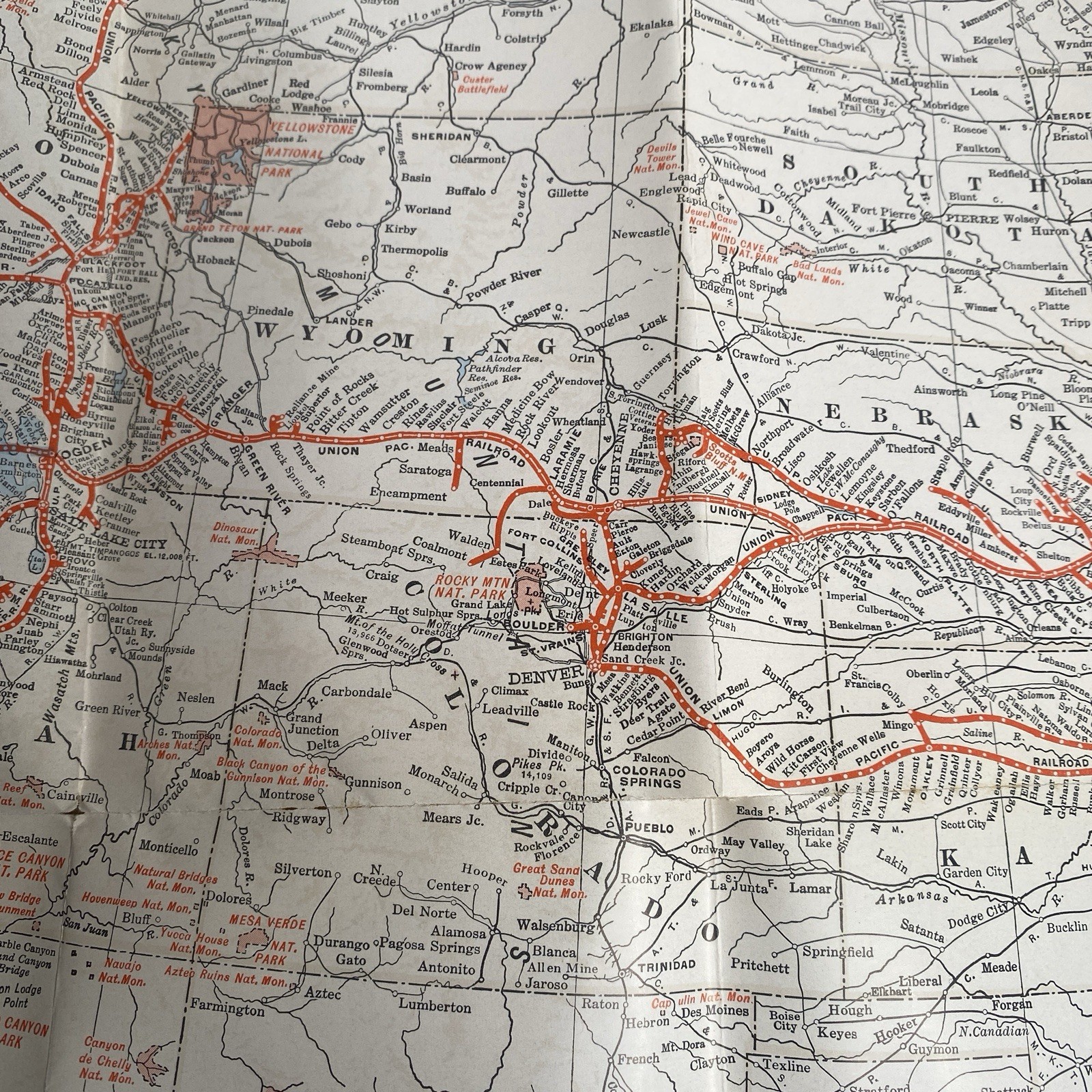 1956 UNION PACIFIC RAILROAD United States Map Train Connections Photos History