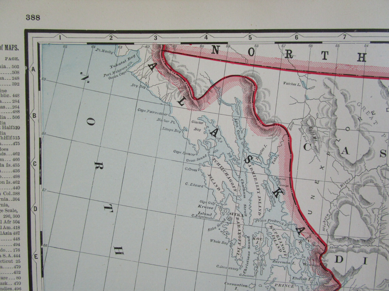 1896 BRITISH COLUMBIA CANADA Cram RAILROAD Map ESQUIMAULT & NANAIMO RR