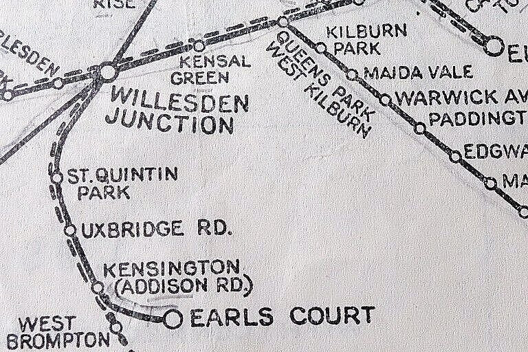 c.1935 MAP LMS STEAM & ELECTRIC SERVCES CONNECTING WITH LPTB inc ST MARYS. 1933-