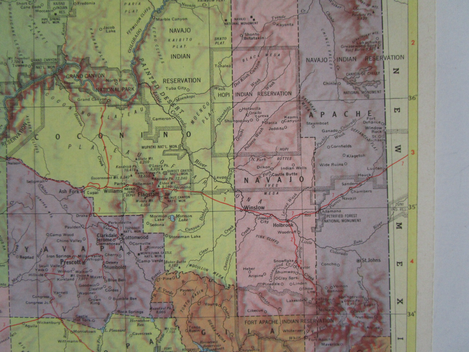 AZ AL 1959 ARIZONA Topographic RAILROAD Map APACHE RR ~or~ ALABAMA. TUSKEGEE RR