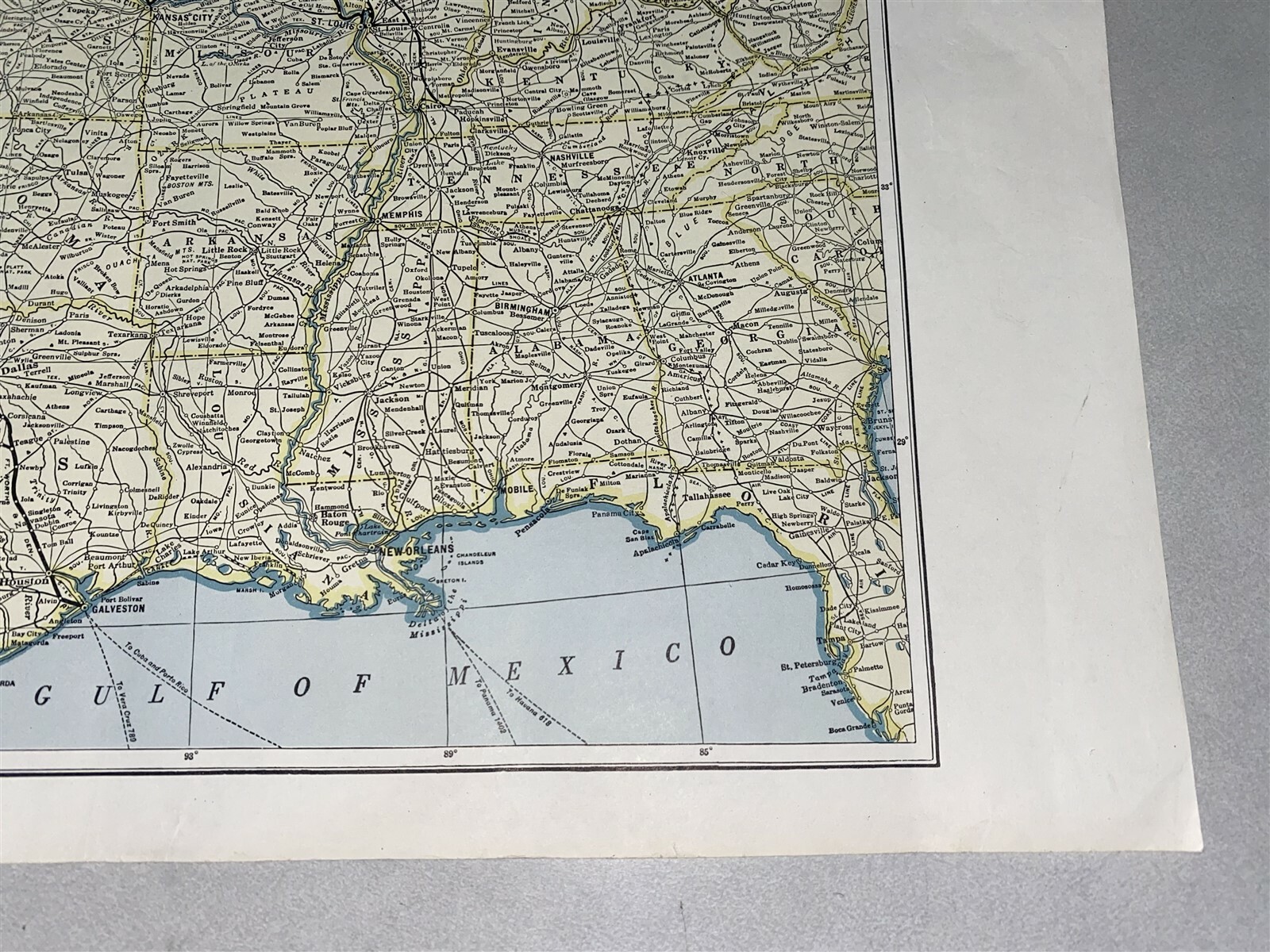 1952 Great Northern Railroad System Route Map US Map 20 1/2″ by 12 1/2″