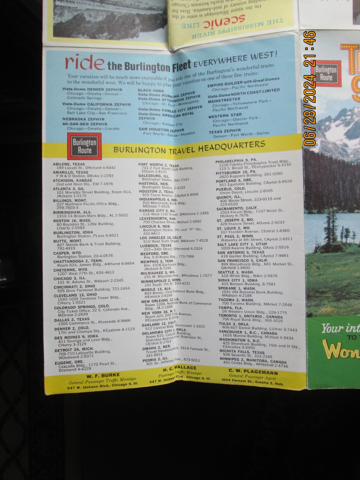 Burlington route map A guide to America’s favorite vacation land 1963