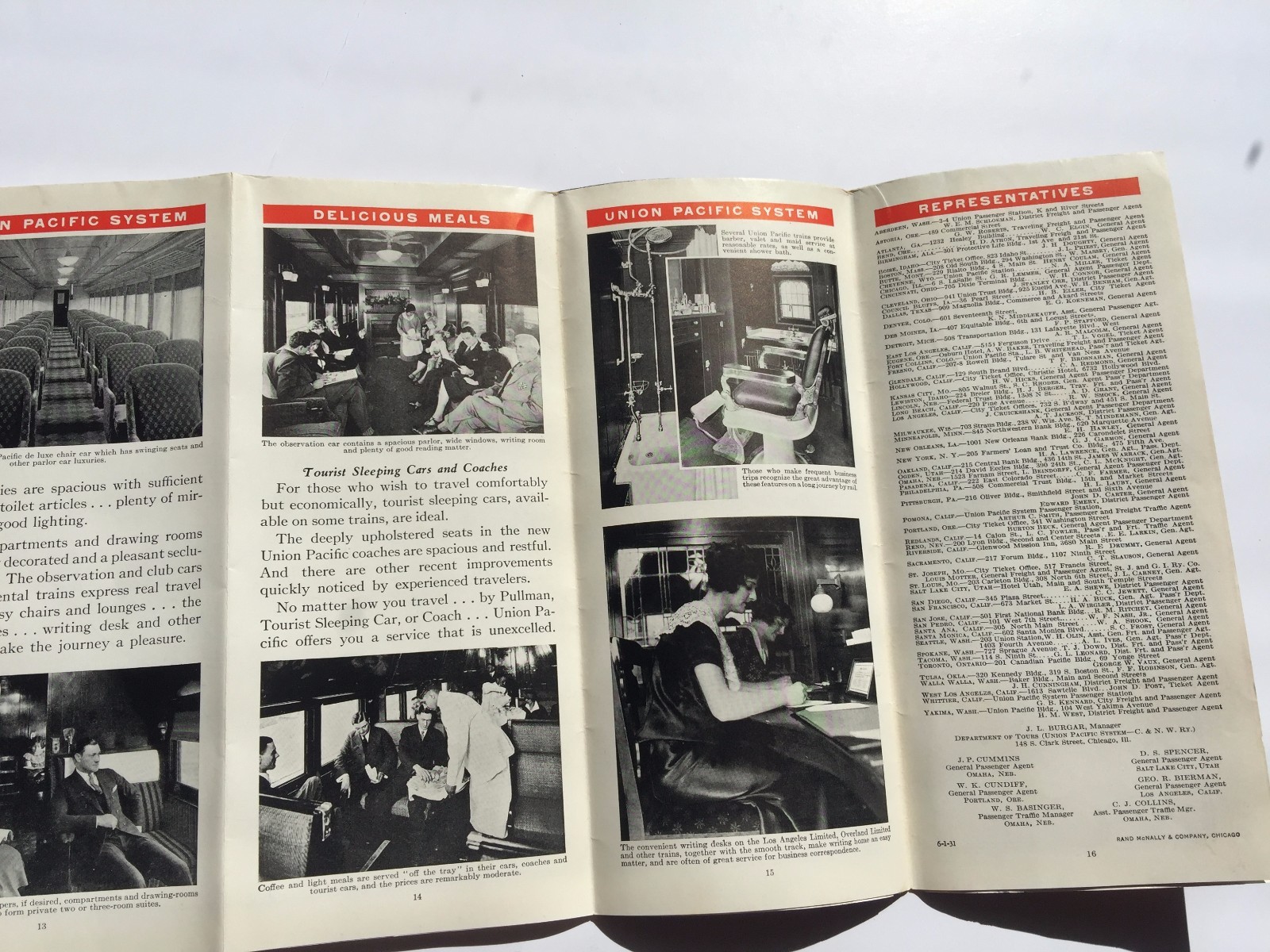 1931 Union Pacific Railroad / Train Map and Brochure