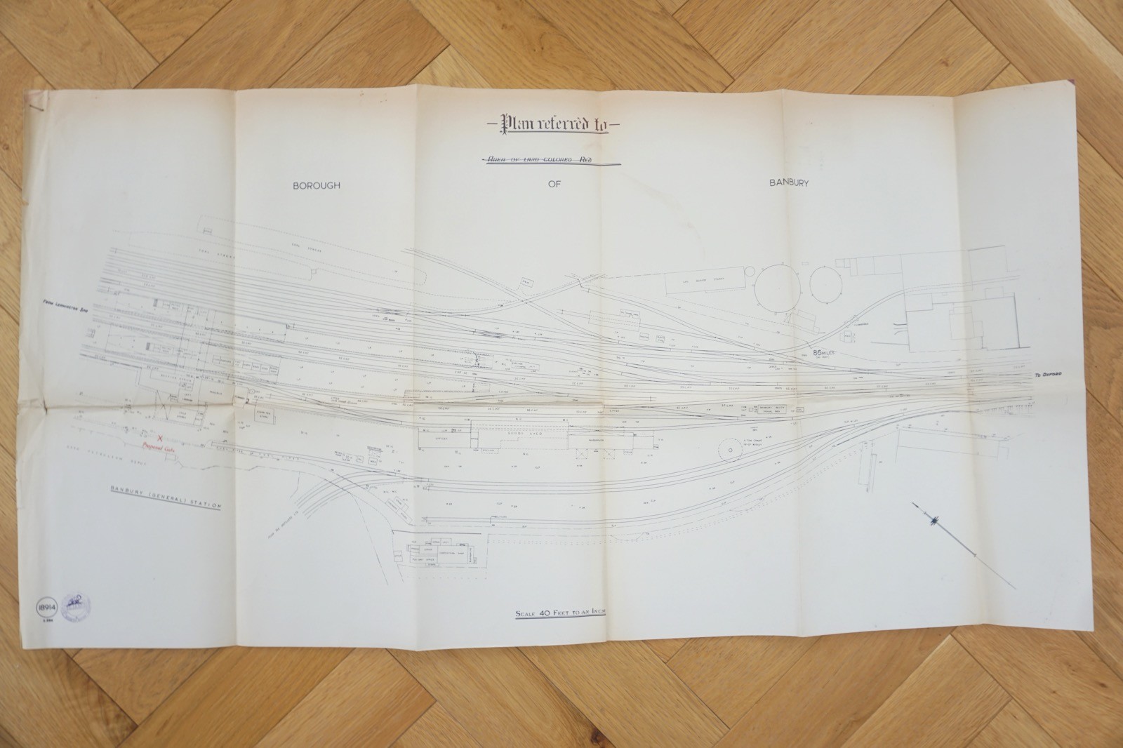 1967 Banbury Station Railway Track Plan Diagram Map Western Region