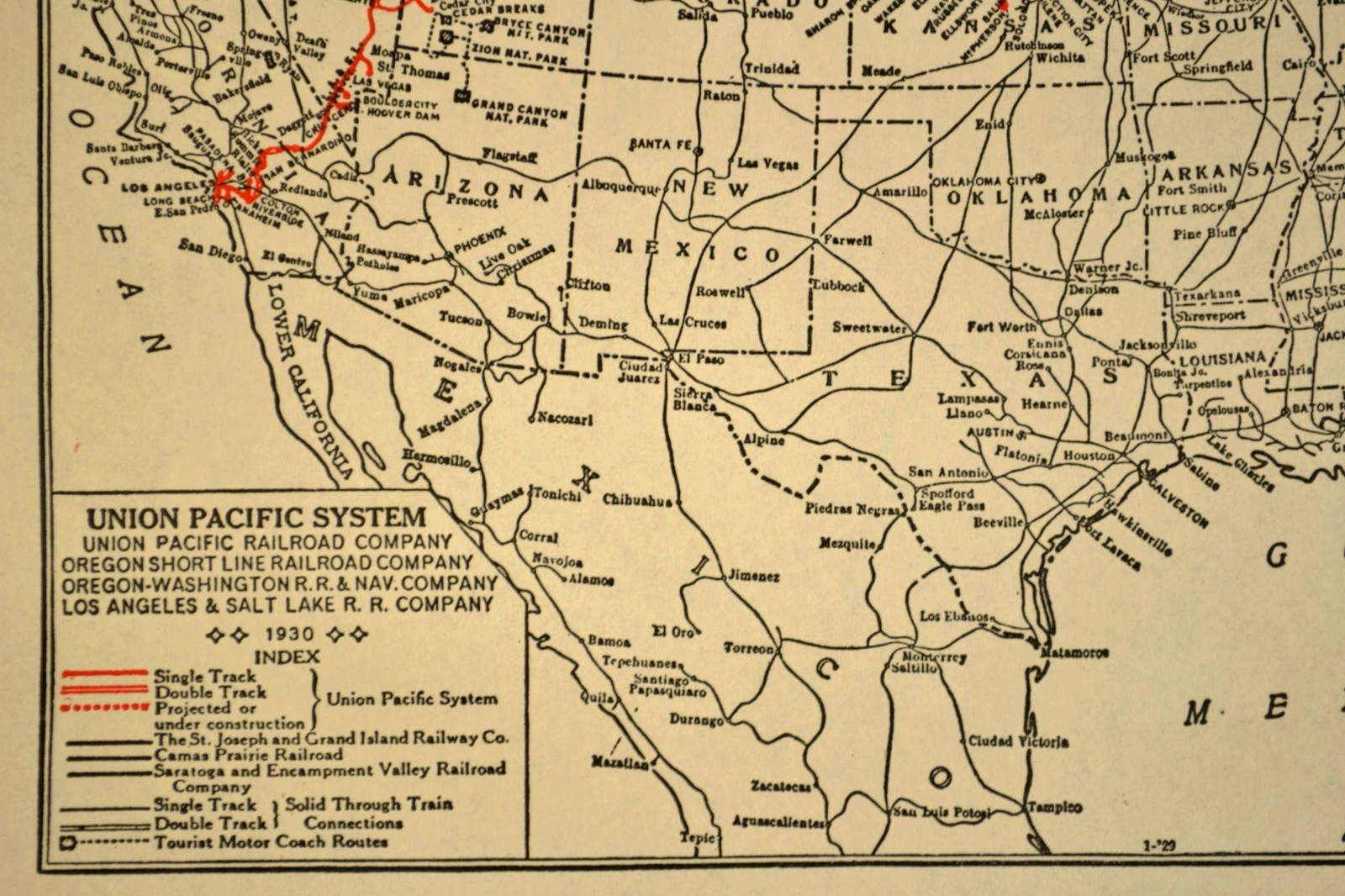 Vintage UNION PACIFIC Railroad Map RR System Original Antique ca 1939