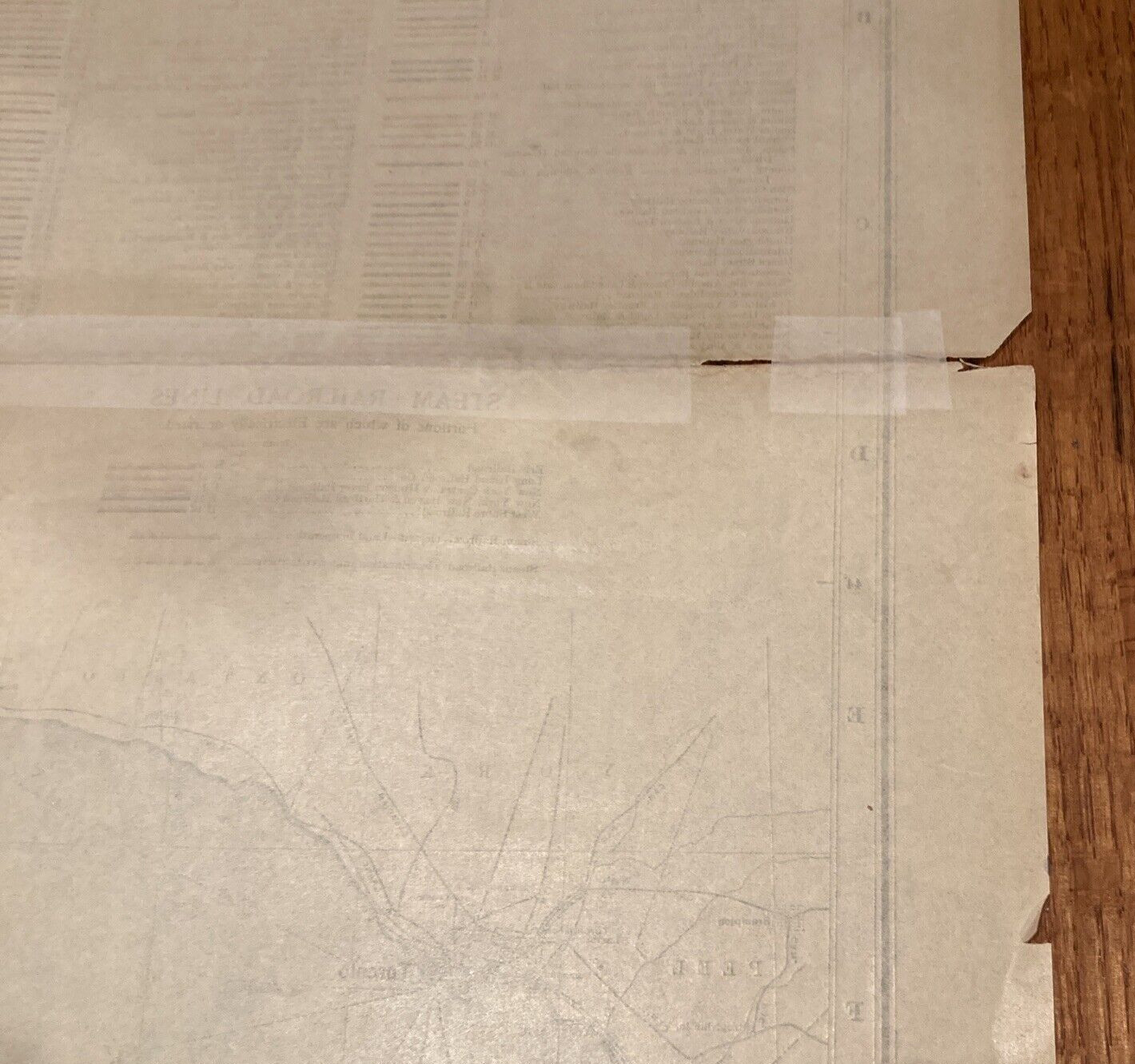 Original 1908 State of New York Electric Railroad Map 47.25″ x42″
