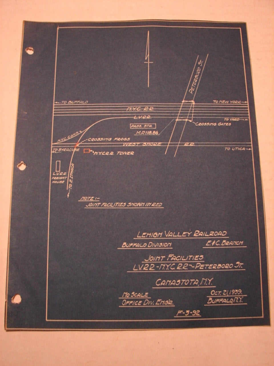 LVRR – Joint Facilities NYCRR Peterboro St., Canastota, NY 1939