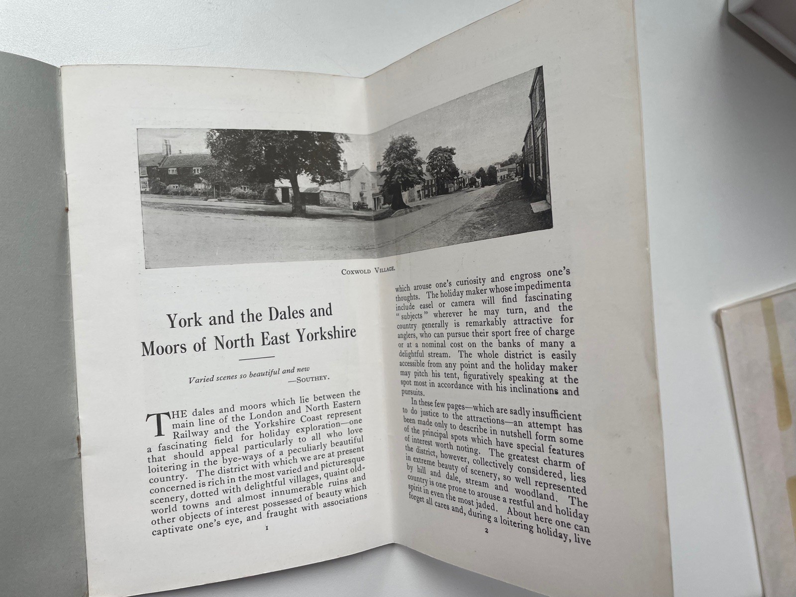 1920s LNER Holiday Series guide to York and the Dales and Moor – book and map