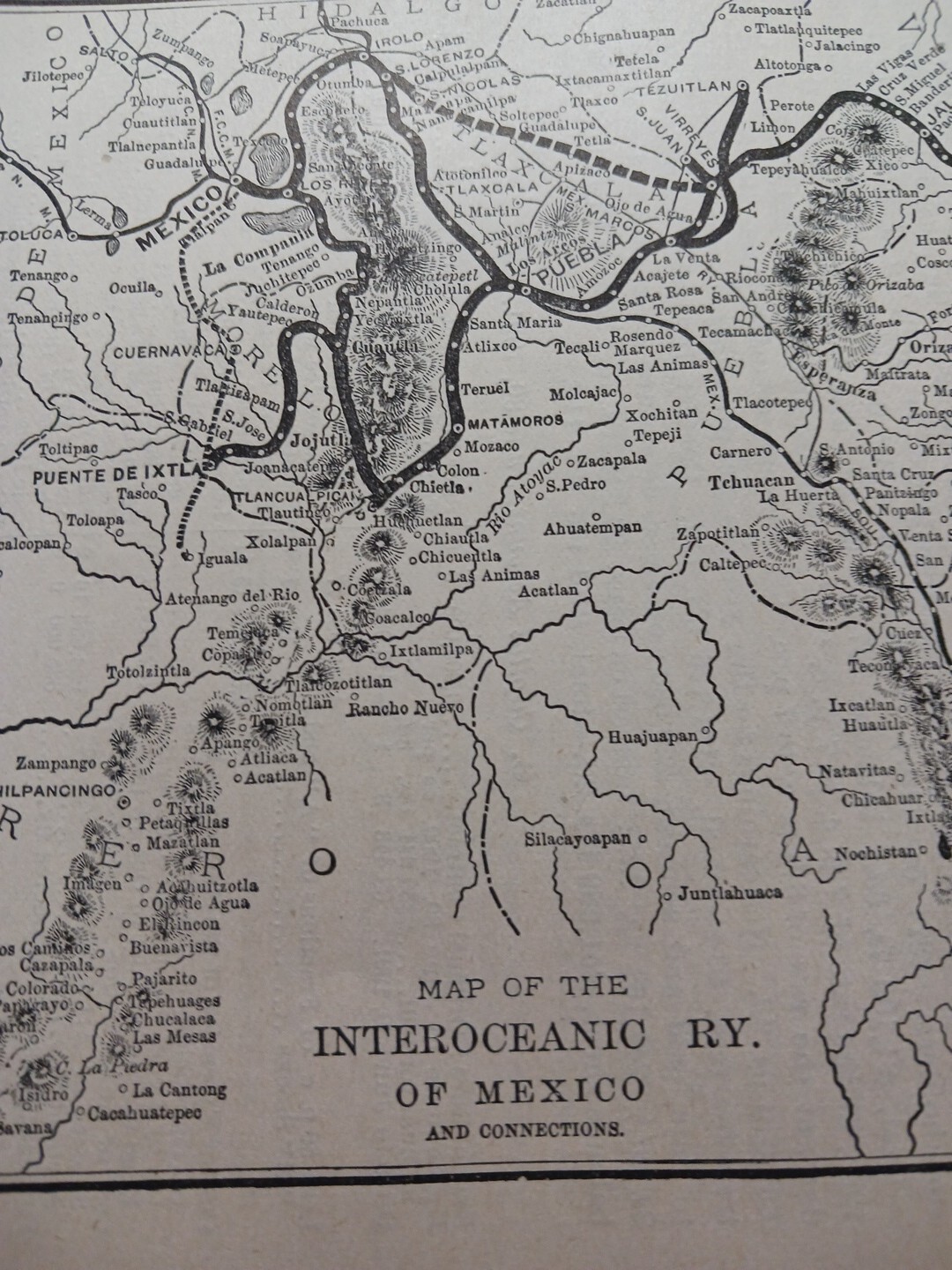 1902 Train Route Map + Report INTEROCEANIC RAILWAY OF MEXICO Vera Cruz Railroad