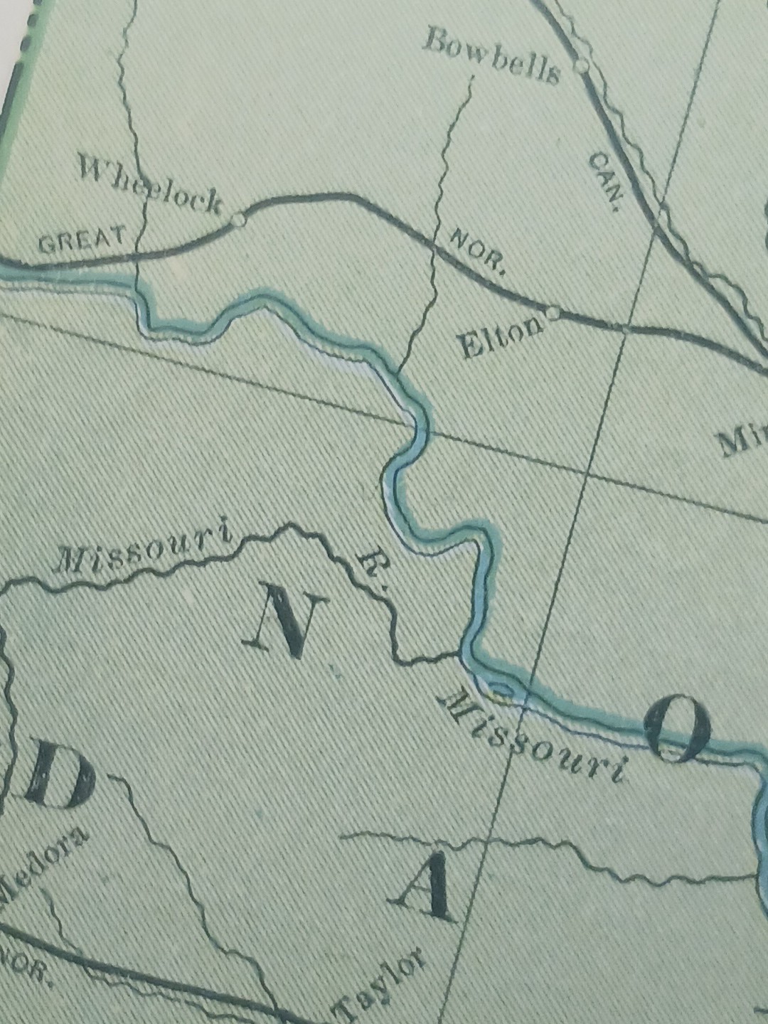 ~1904 Railroad Map MINNESOTA North South DAKOTA All railway Routes Depots 11×9″