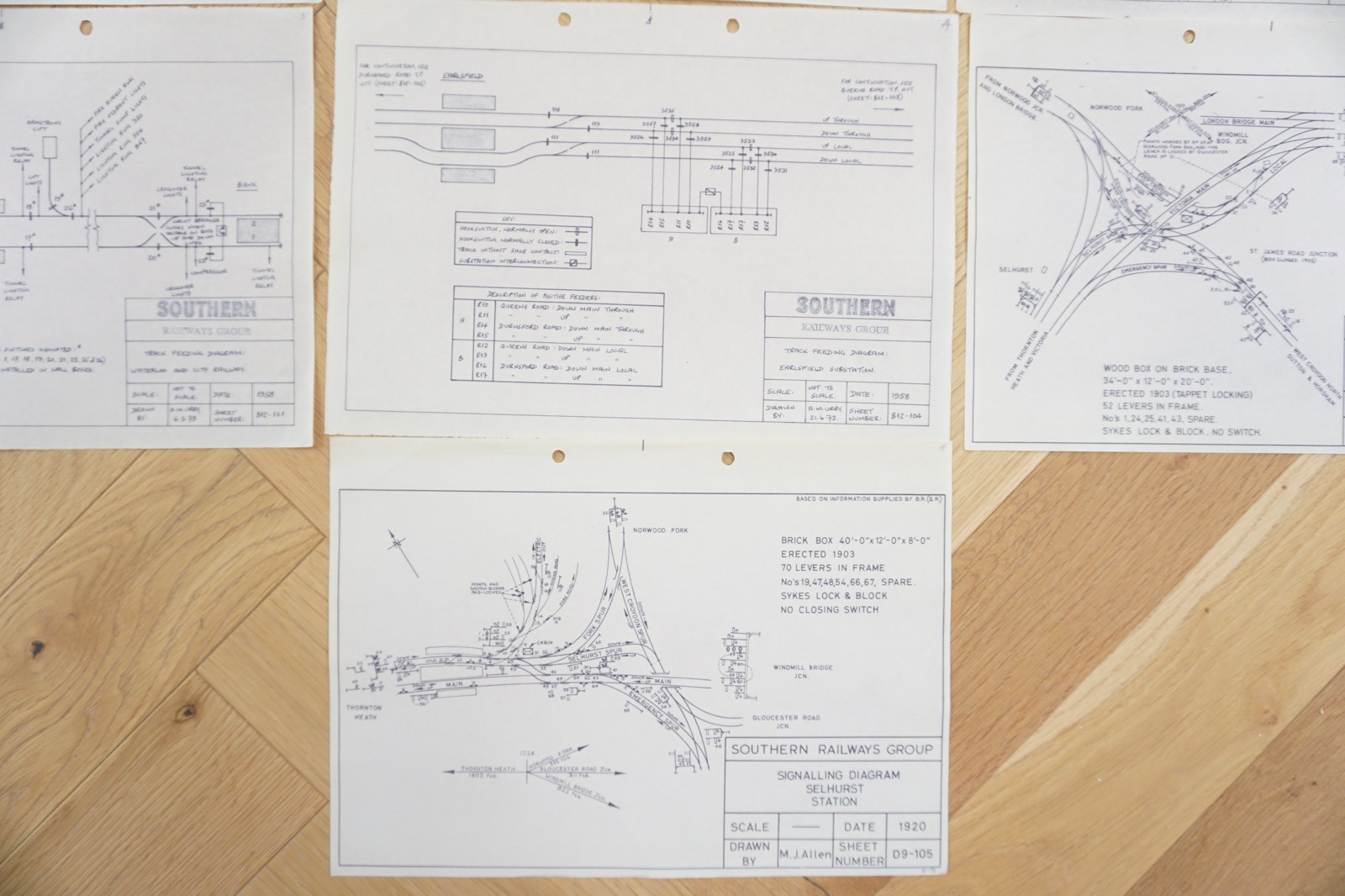 1960s Reprint Railway Track Plan Map Southern Region x10 Ref B