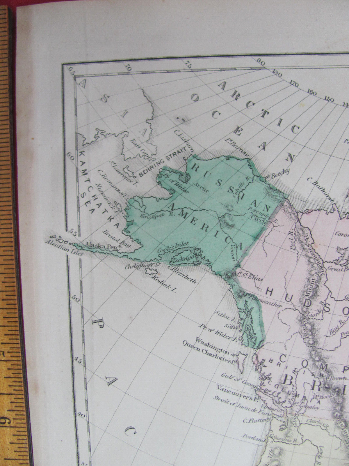 1855 NORTH AMERICA RUSSIAN ALASKA MEXICO BRITISH AMERICA CENTRAL AMERICA BAHAMAS