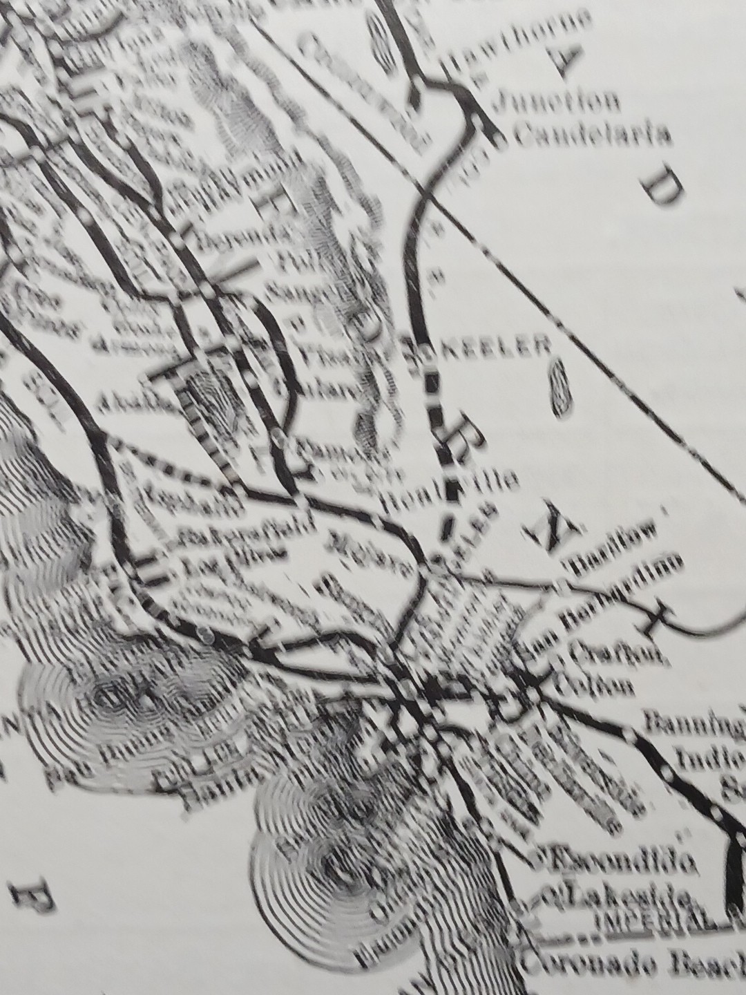 ~1904 Train Route Map SOUTHERN PACIFIC SYSTEM California Arizona Railroad Lines