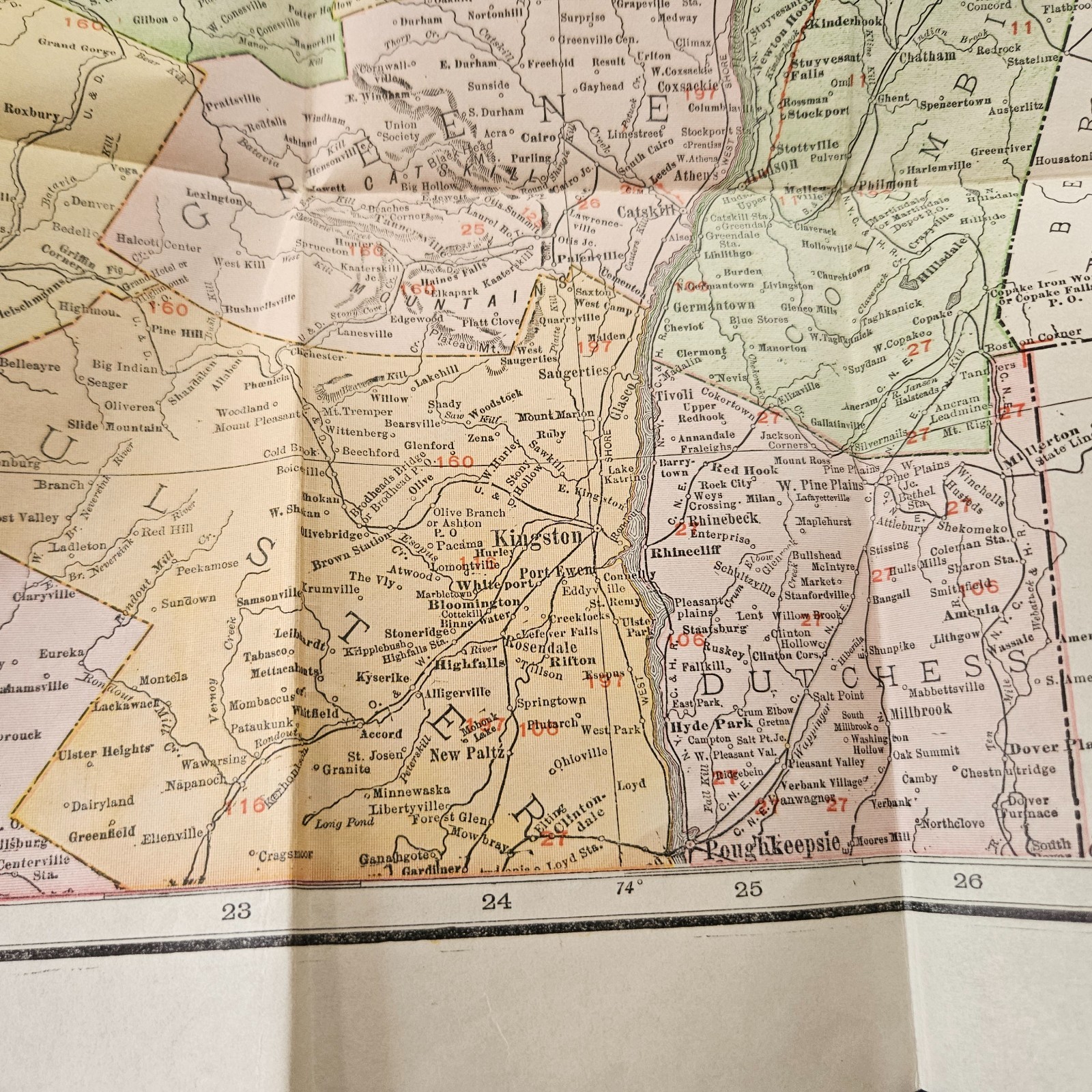 1911 Rand McNally Pocket Guide & Map Of NY & Entire Railroad System