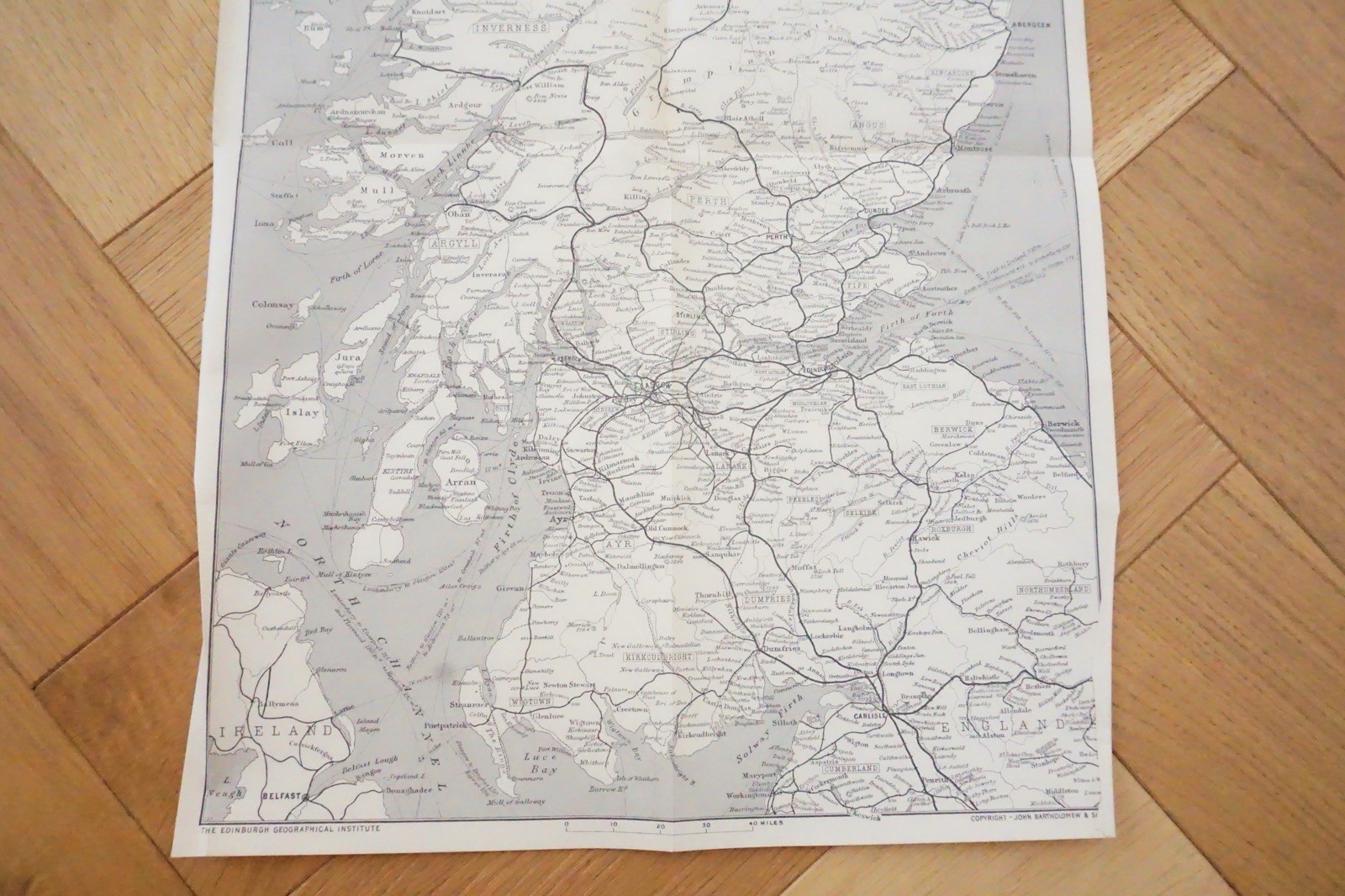 Scottish Railway Map 41cm x 27cm