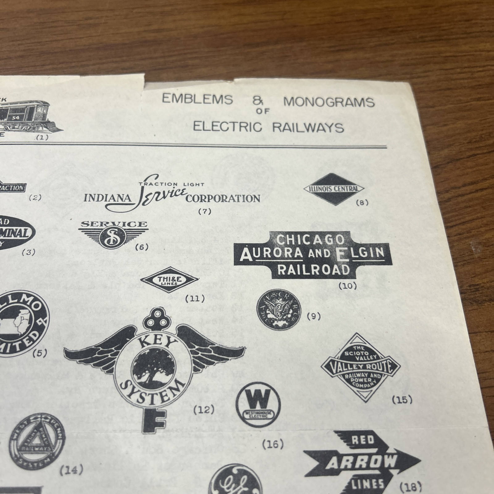 1944 Central Electric Railfans’ Association Bulletin 54 Emblems