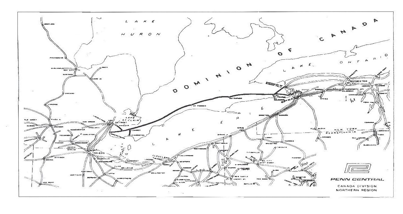 Penn Central 1972 Canada Division – Northern Region Track Chart PDF Pages on DVD