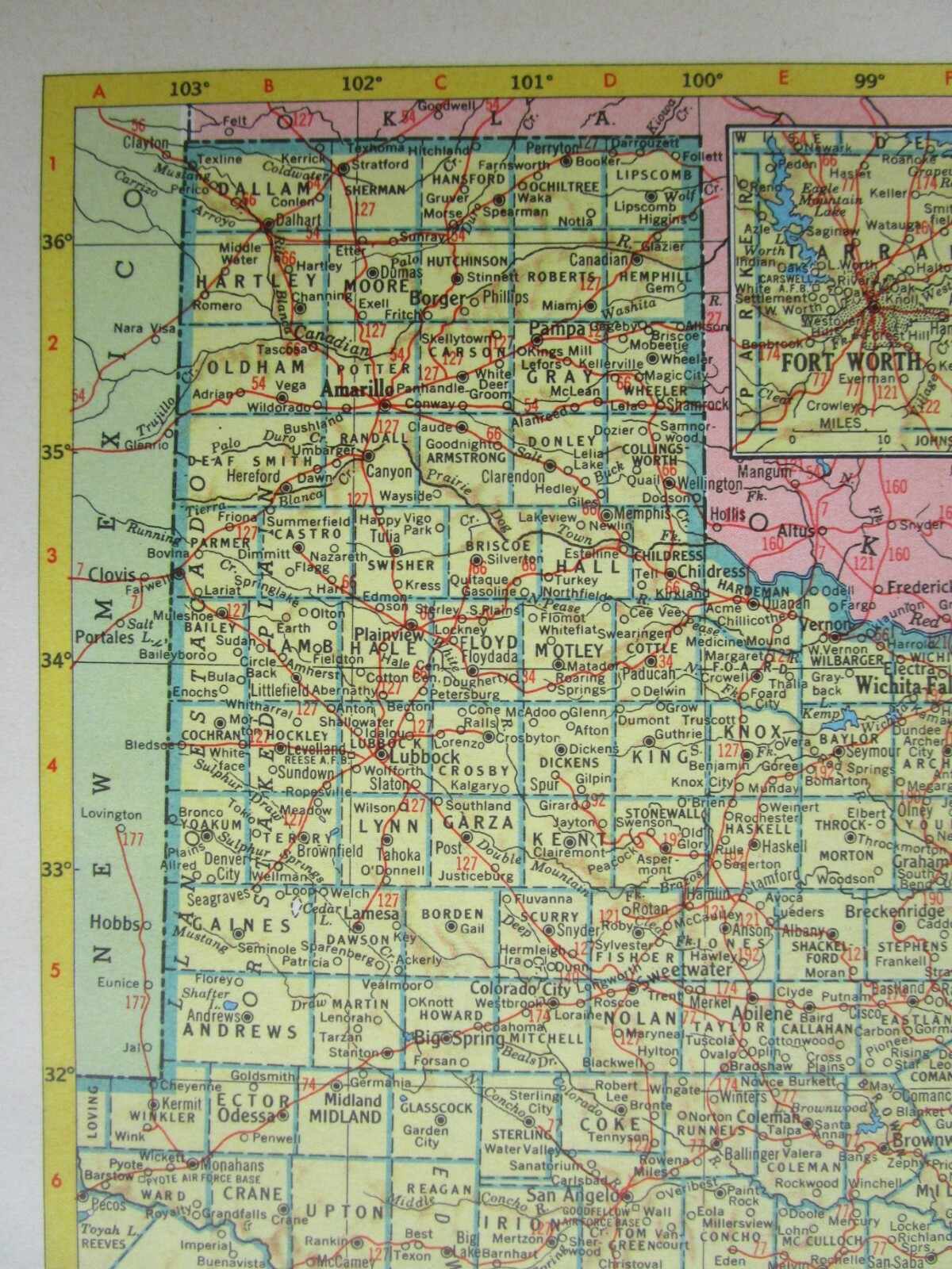 TX UT 1952 TEXAS RAILROAD MAP. ROCKDALE SANDOW & SOUTHERN RR or UTAH 1950s