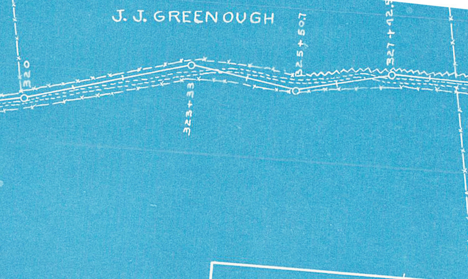 1905 Blueprints Street Railway Pole Line Deerfield, Whately Hadley Mass eb-252