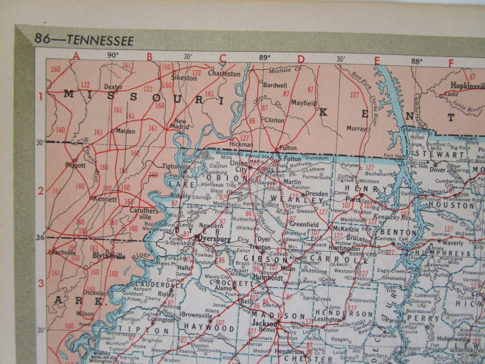 SD TN Vtg 1950 SOUTH DAKOTA RAILROAD Map. CB&Q, C&NW, SOO, GN, IC or TENNESSEE