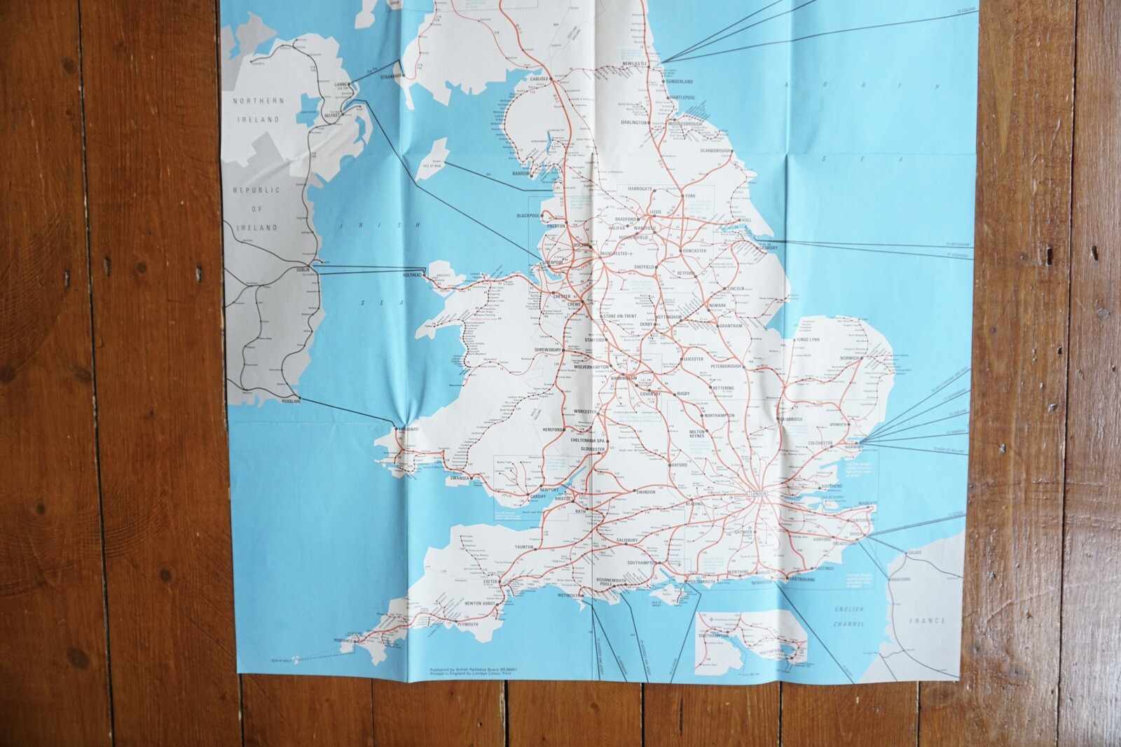 1990 1991 British Rail Passenger Network Railway Map