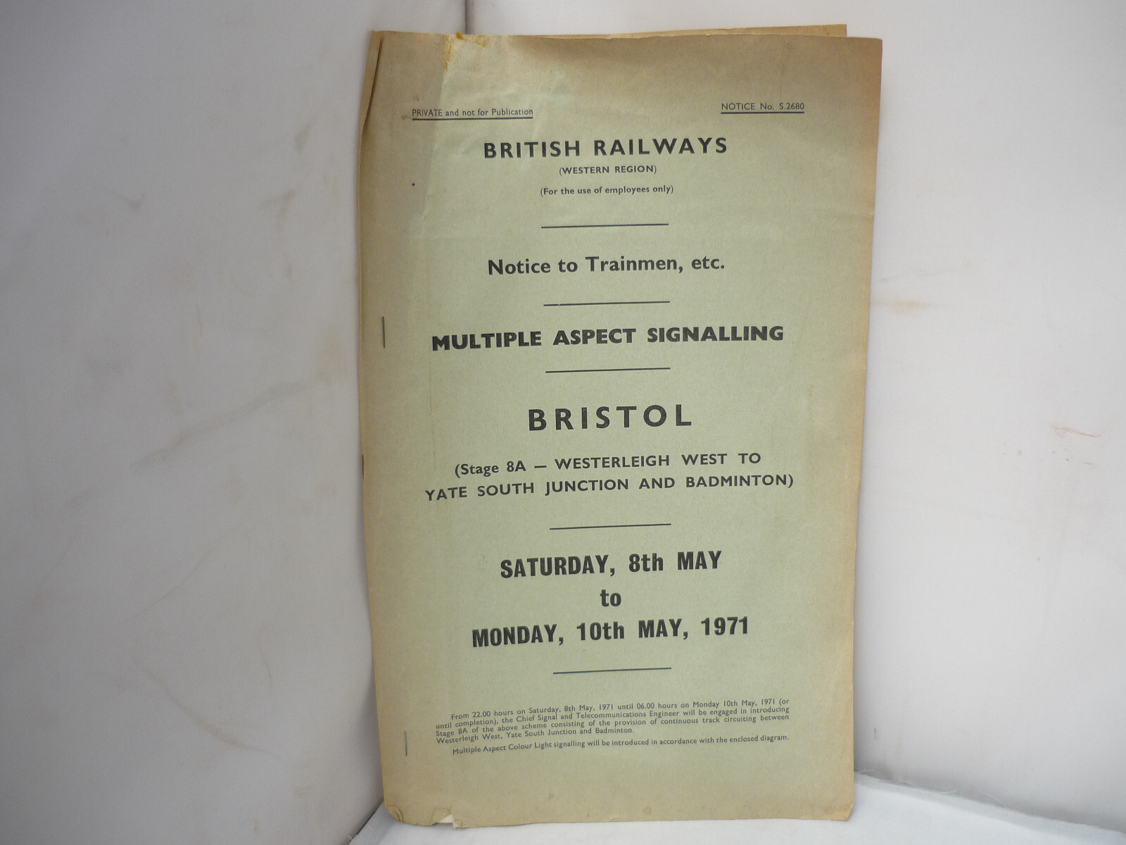 British Railways – Bristol – Multiple Aspect Signalling 1971 – Westerleigh West