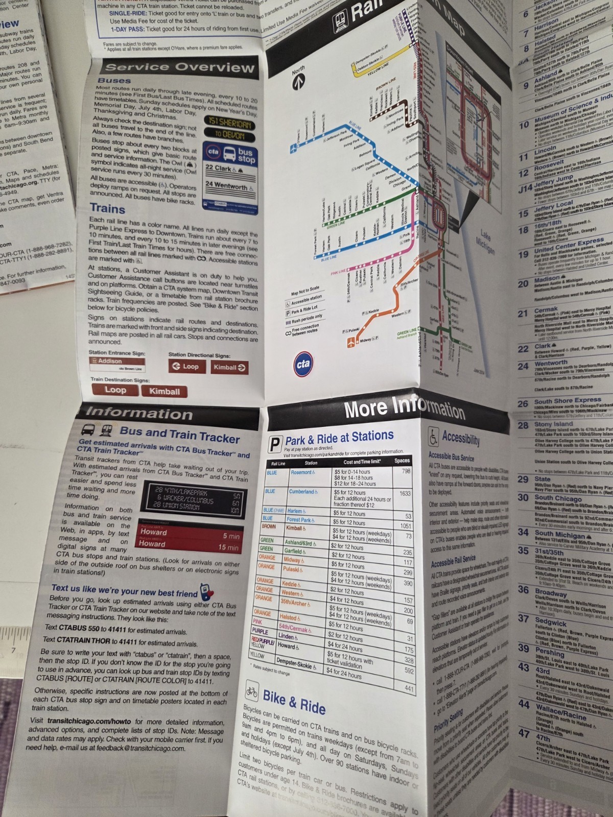 Chicago Transit Authority (CTA) Bus & Rail Maps 2012, 13, 14, 15 +CTA Fares 2013