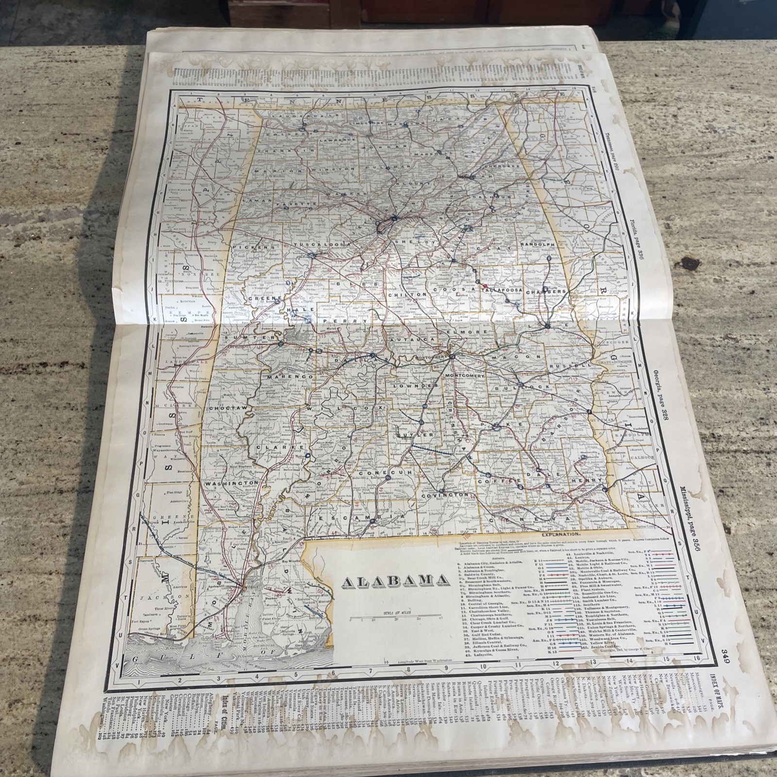 1902 Cram’s Standard American Railway System Atlas of the World Maps Railroad