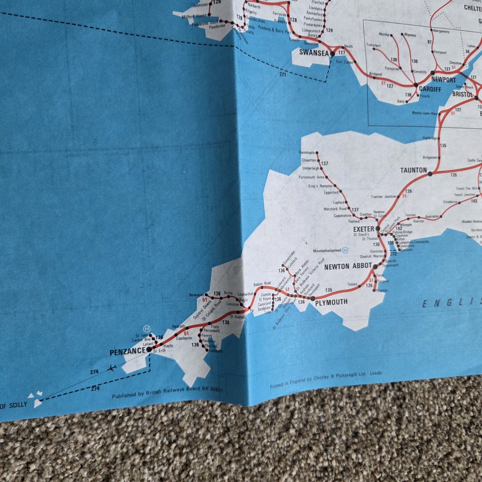 1976 British Railways Passenger Network Map Vintage Train Railwayana Ephemera