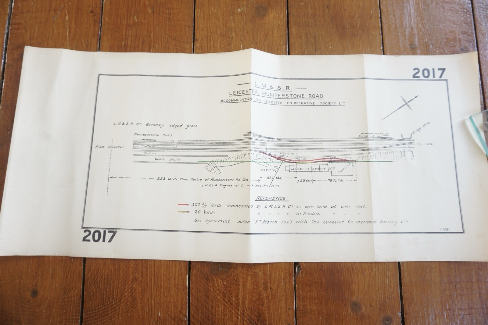1931 Leicester Humberstone Road LMS Railway Track Plan Map Drawing Diagram