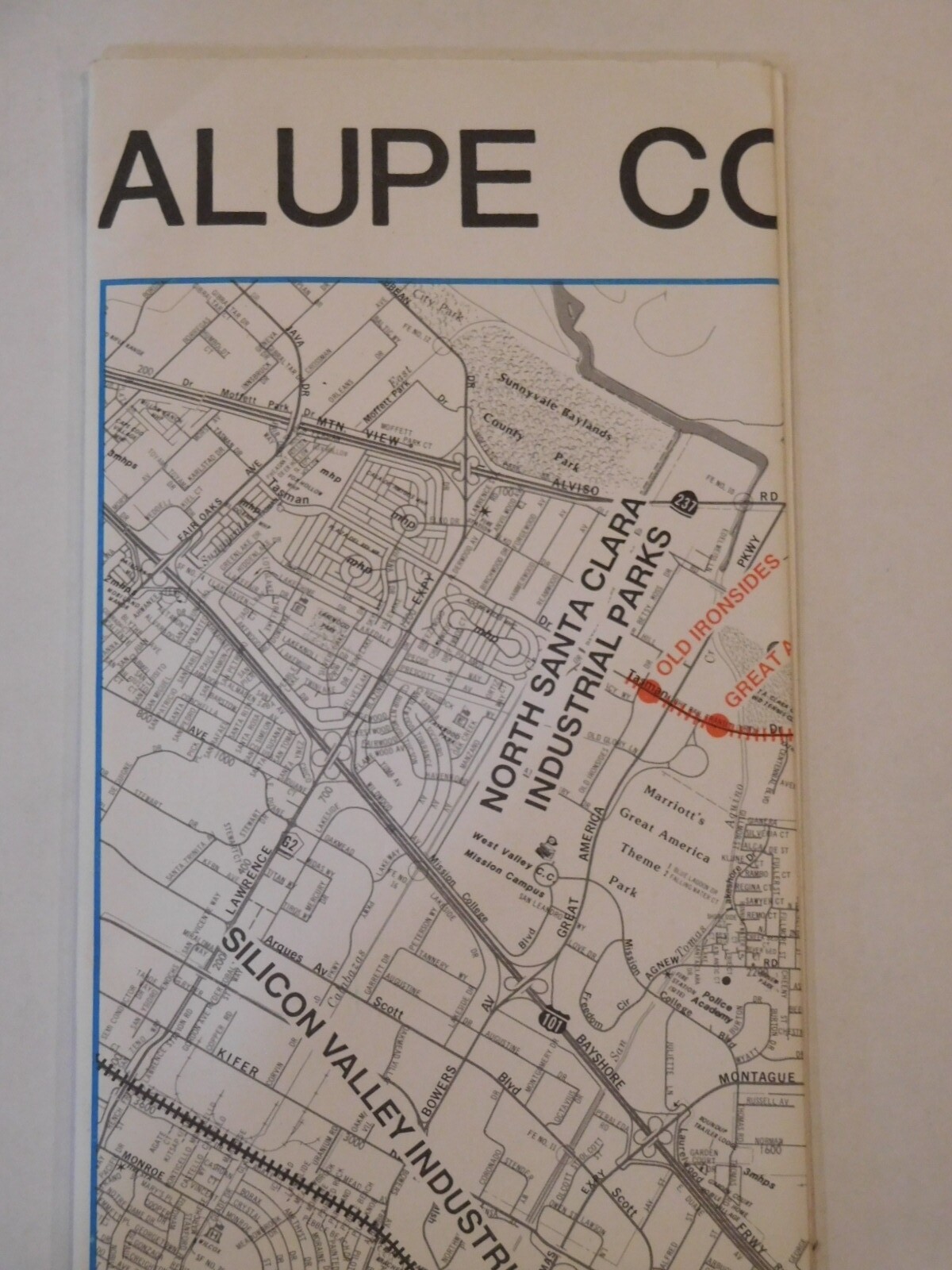 Map Guadalupe Corridor Project 1990 California