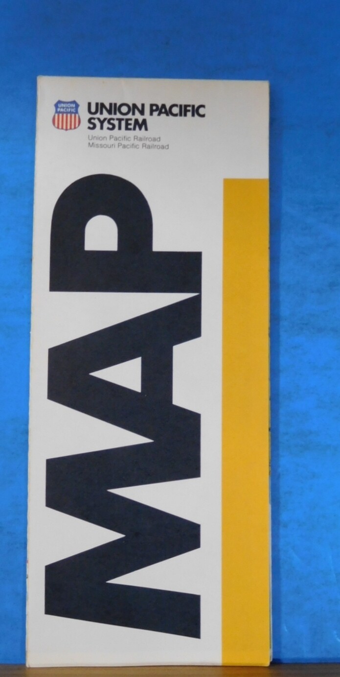 Map Union Pacific Railroad 1984 UP United States Map