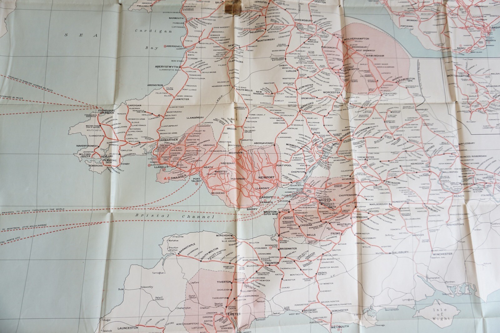 Sept 1933 GWR Railway Large Map