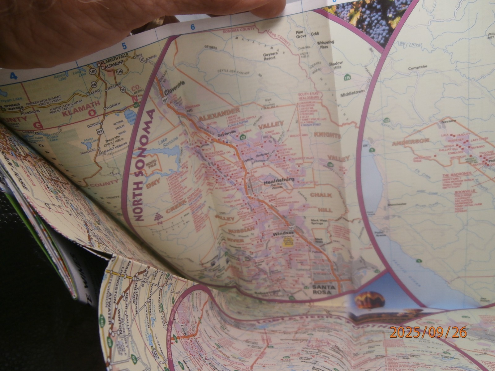 Total State of California Wine Map -All Vineyards. NEW
