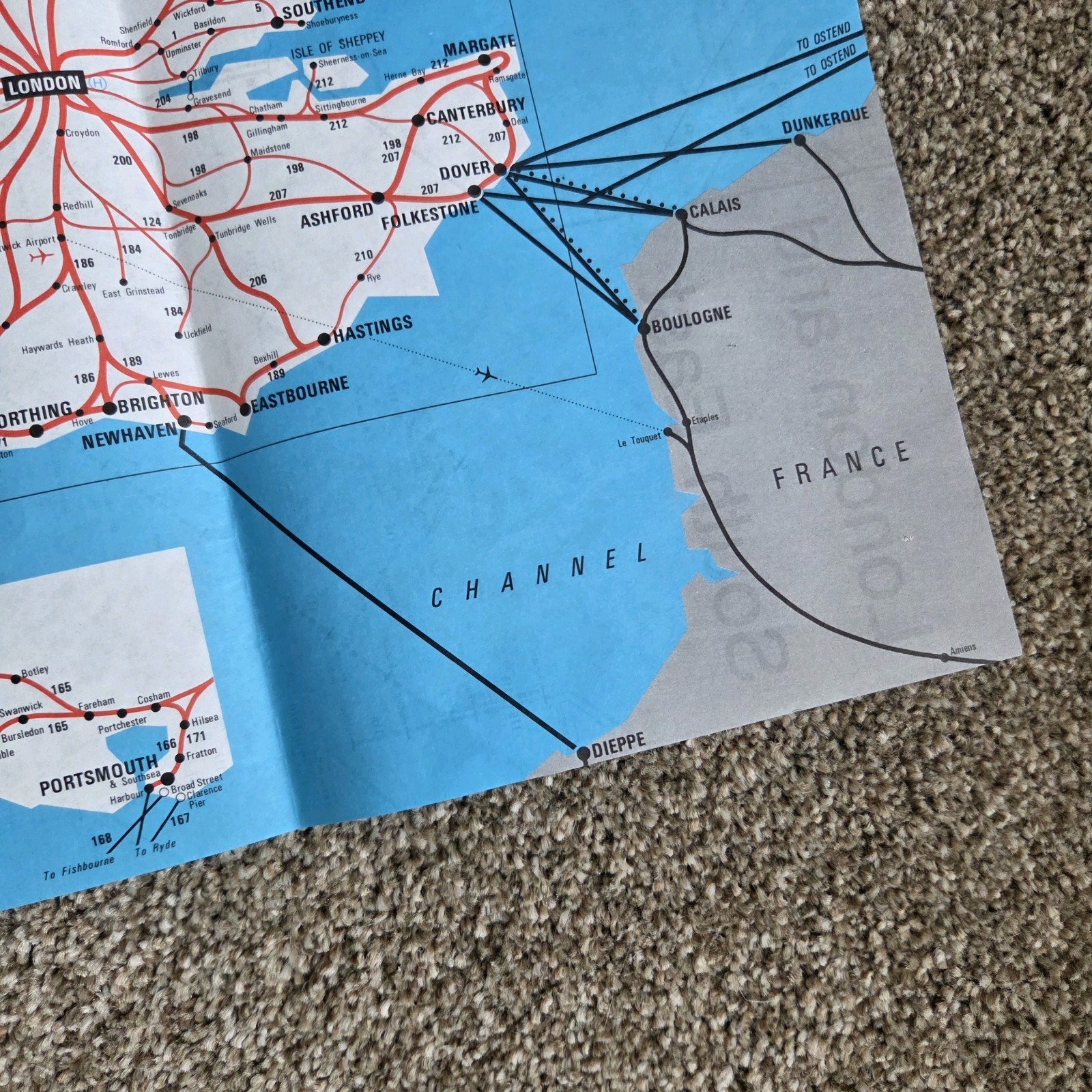 1976 British Railways Passenger Network Map Vintage Train Railwayana Ephemera