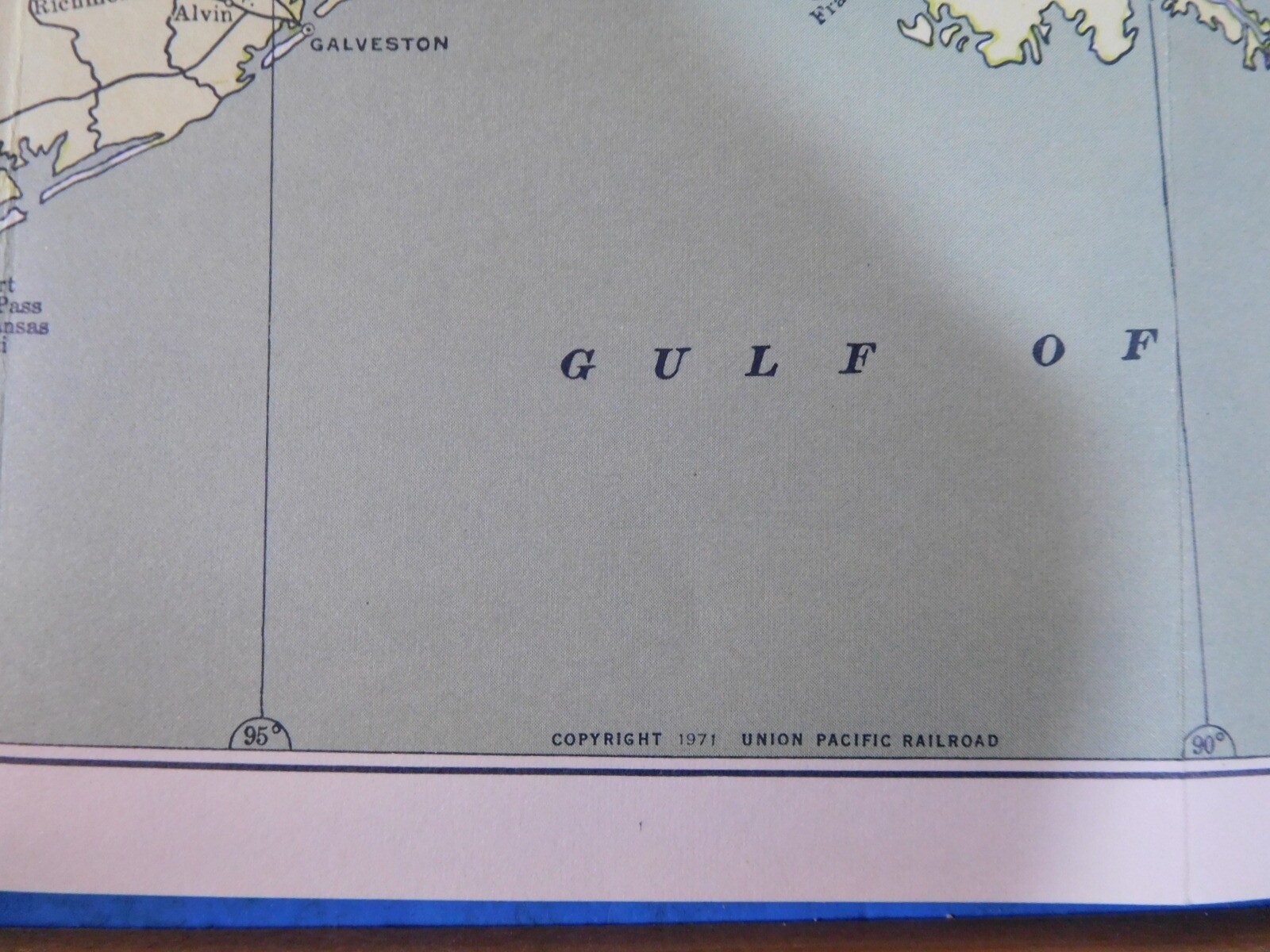 Map Union Pacific Railroad 1971 UP United States Map