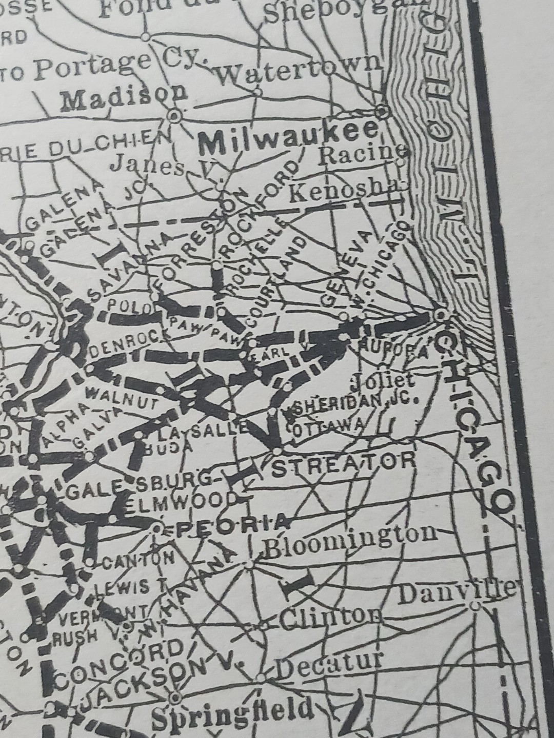 ~1910 Train Route Map GREAT NORTHERN Pacific RAILROAD SYSTEM All Lines 9″x12″