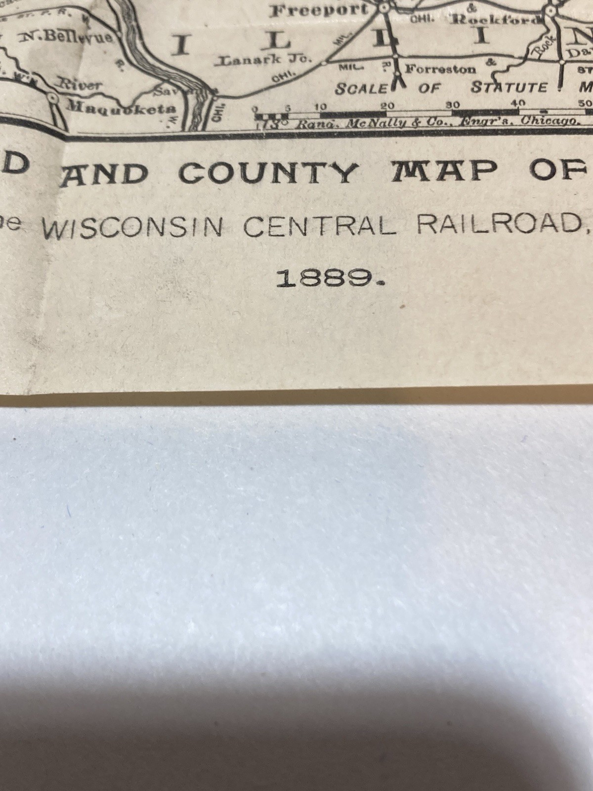 Antique 1889 Wisconsin Central Railroad Land Booklet & Map HQ