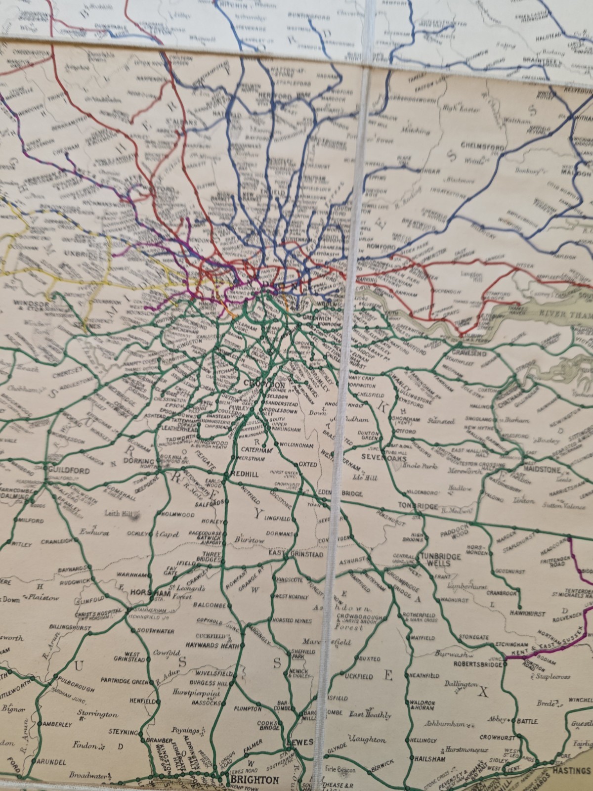 1947 Railway Clearing House Railway Official Map Of Great Britain And Wales