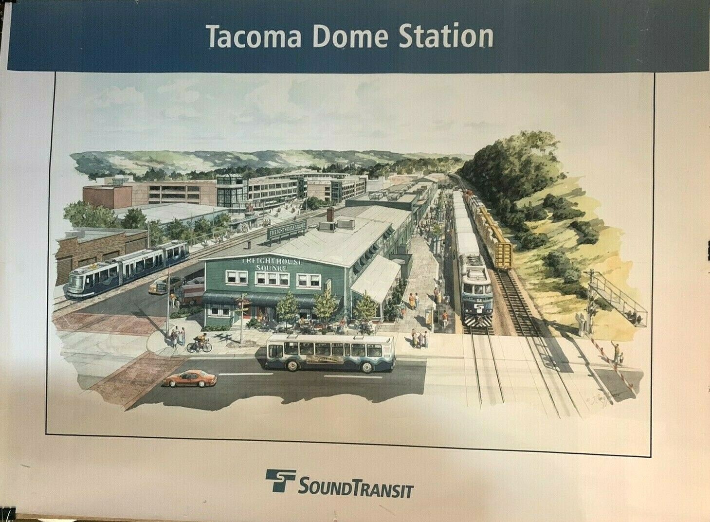 Tacoma Dome Station Travel Poster Sound Transit J Craig Thorpe