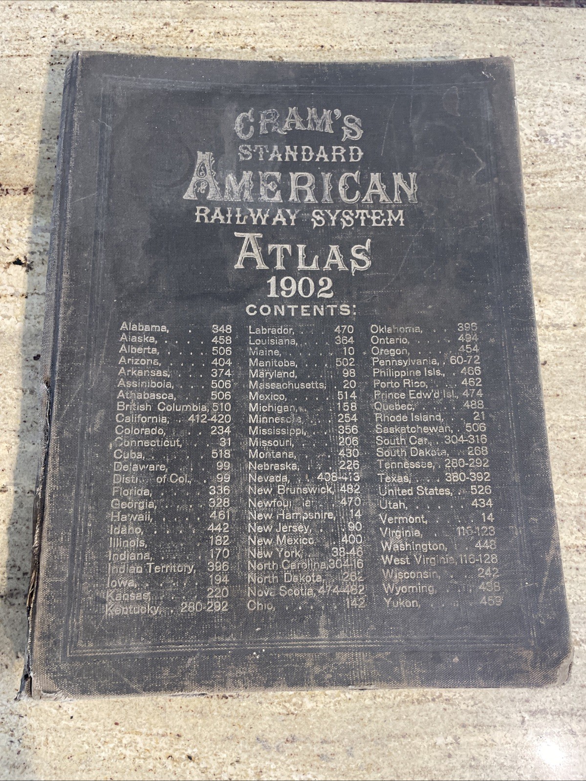1902 Cram’s Standard American Railway System Atlas of the World Maps Railroad