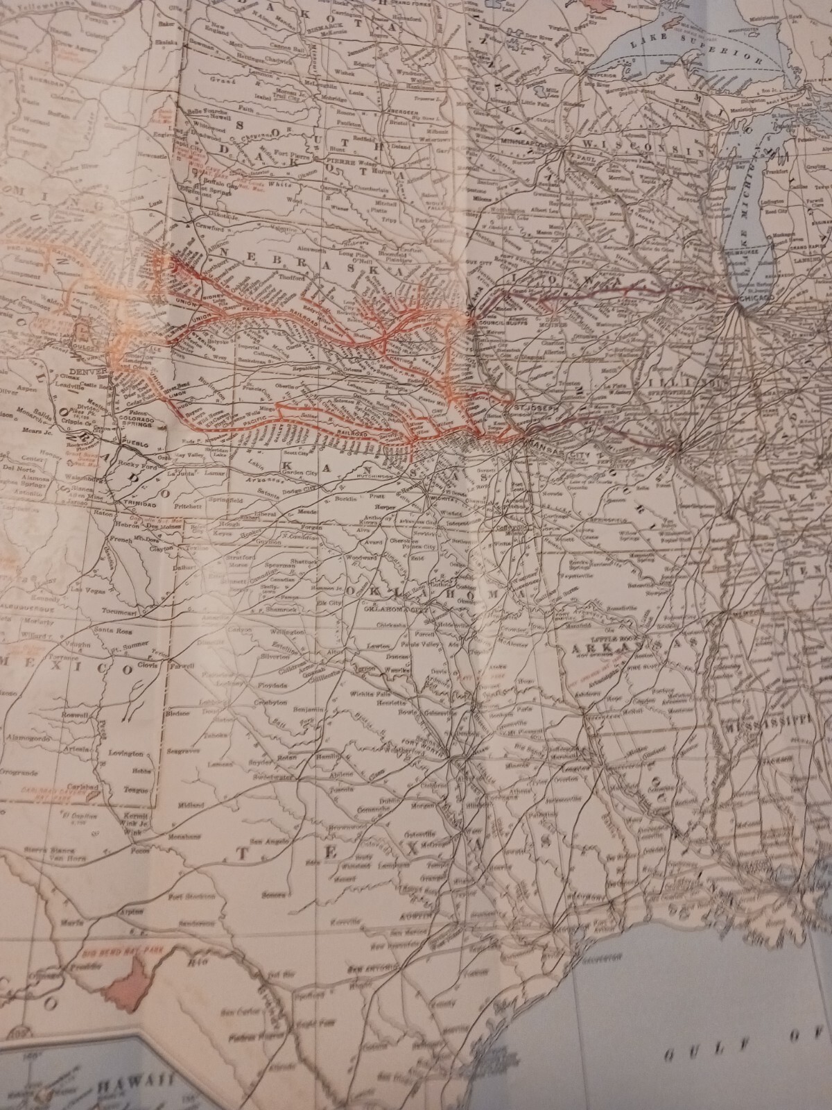 Union Pacific Railroad Map Of The United States 1959