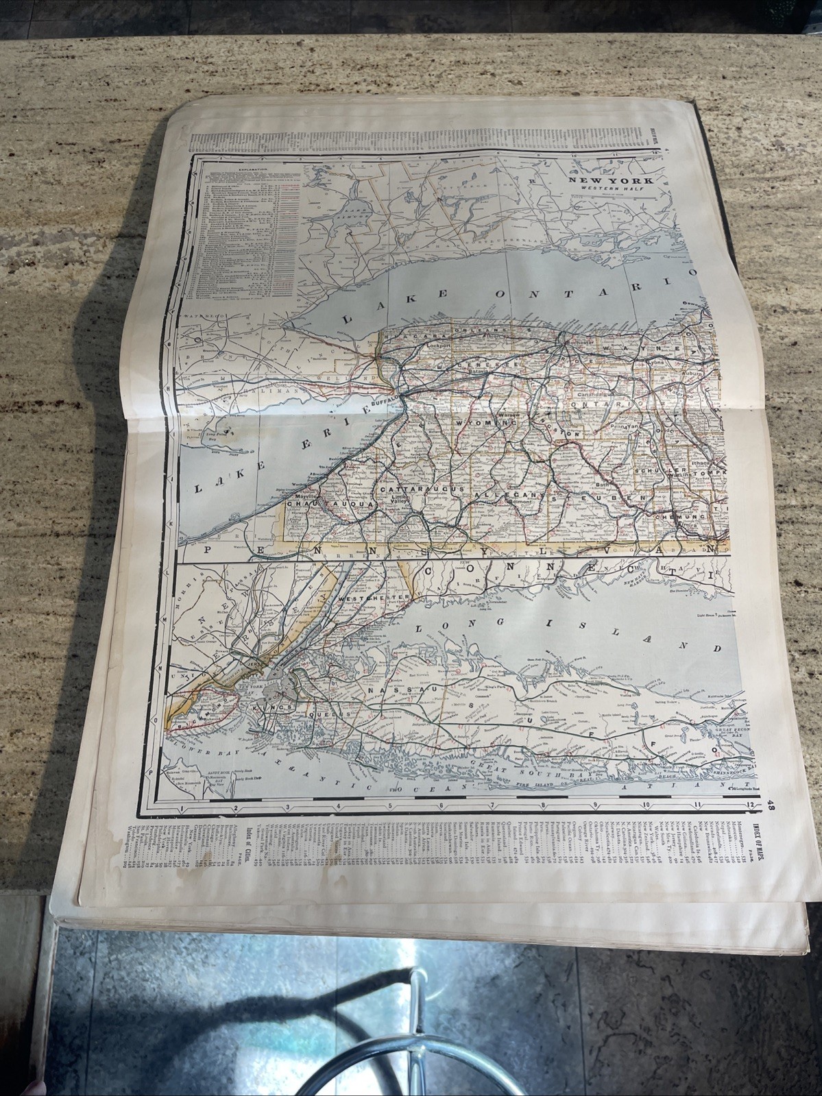 1902 Cram’s Standard American Railway System Atlas of the World Maps Railroad