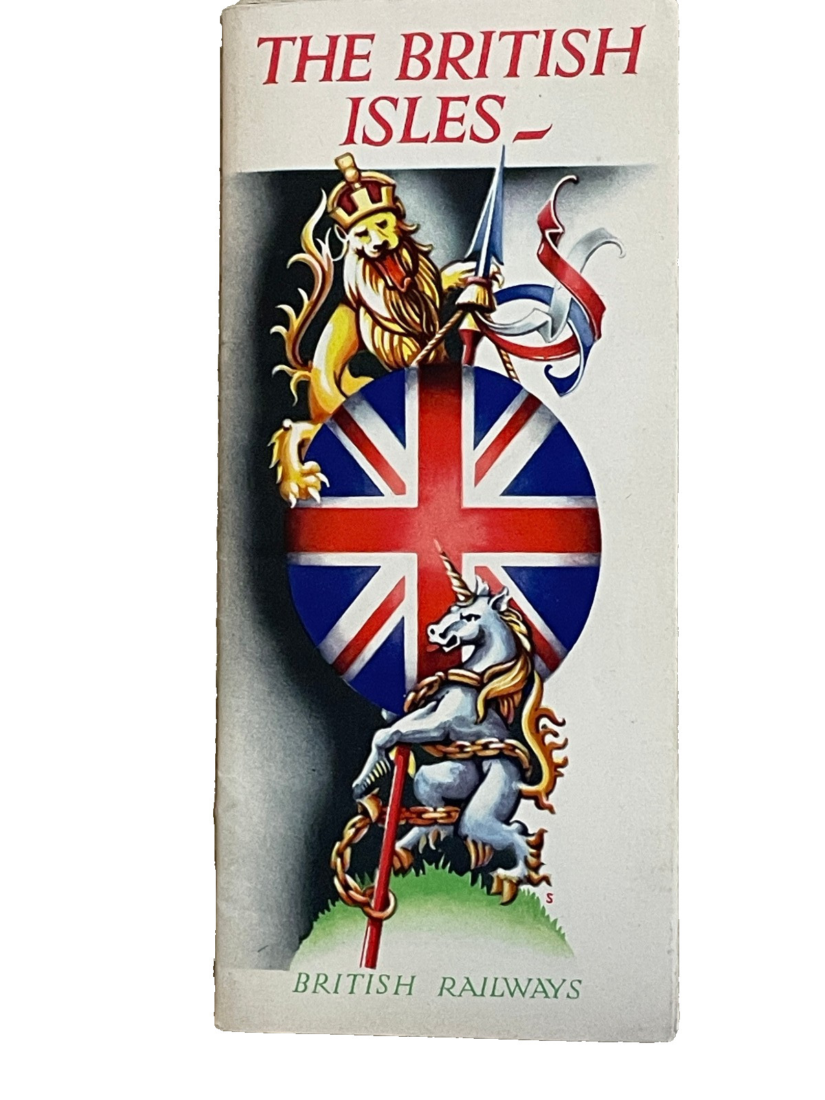 Vintage British Rail Map of the British Isles. Circa 1960s. Unfolded-24″ by 28″