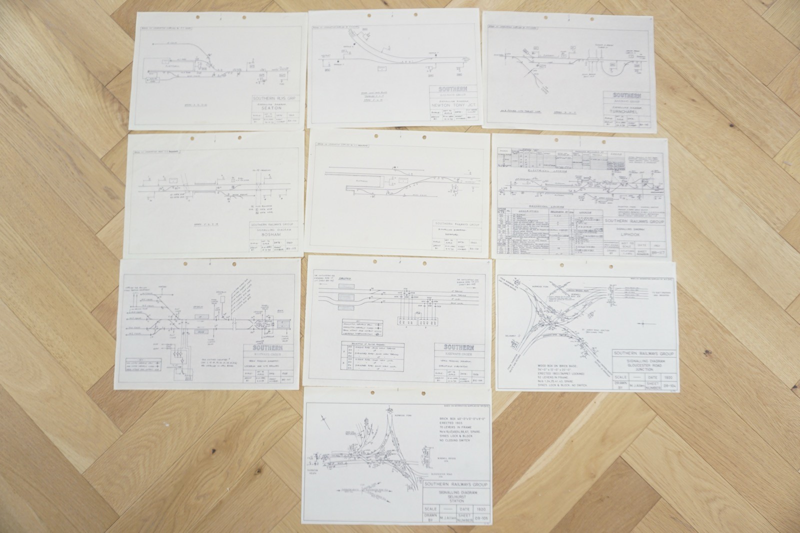 1960s Reprint Railway Track Plan Map Southern Region x10 Ref B