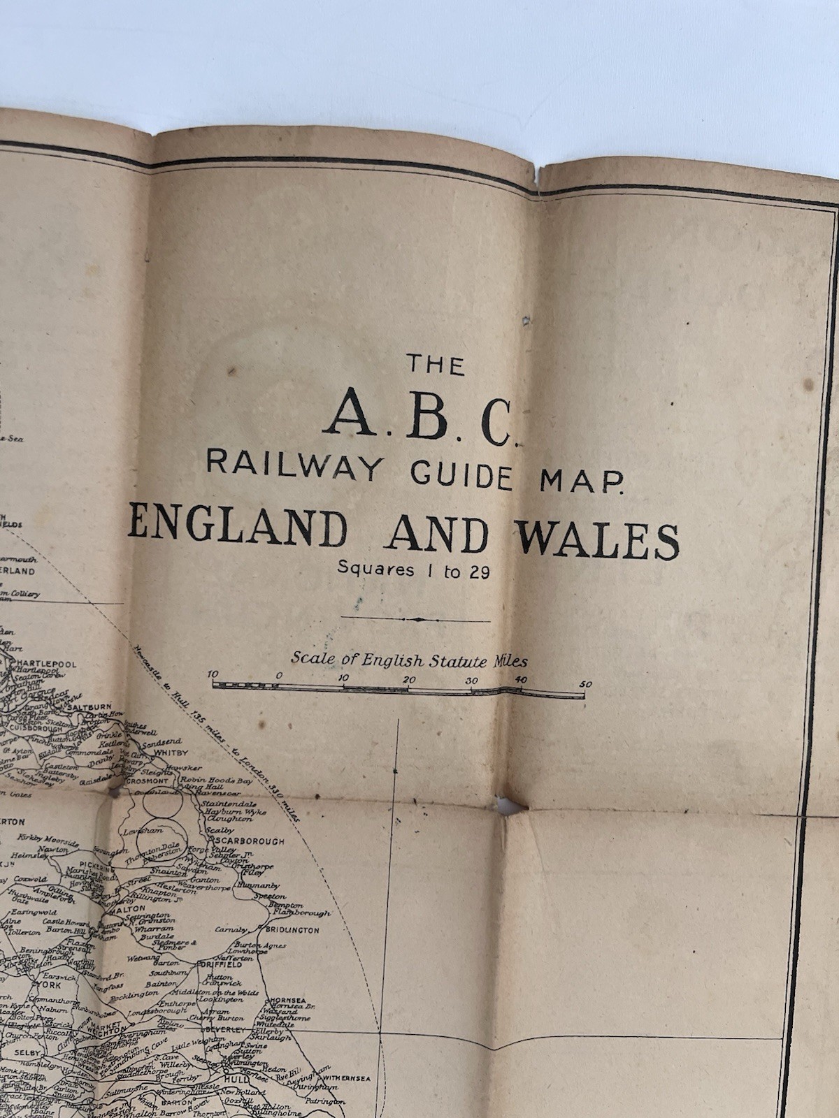 Vintage ABC Railway Guide Map England Wales Scotland London Suburbs c1930s
