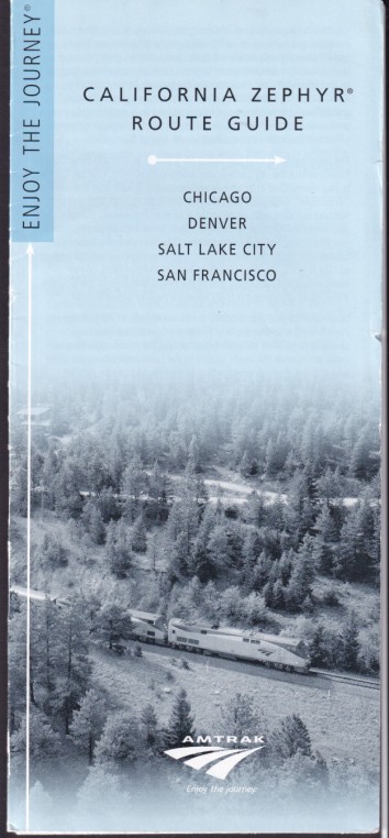 Amtrak RR California Zephyr Route Guide Chicago-San Francisco 2014