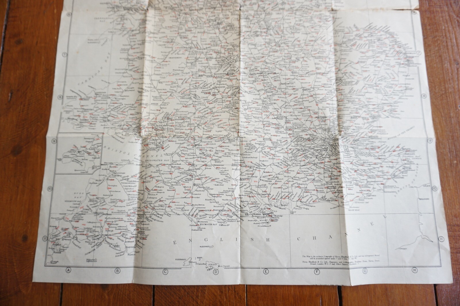 Bradshaws Map of England & Wales & Scotland Original Railway Map