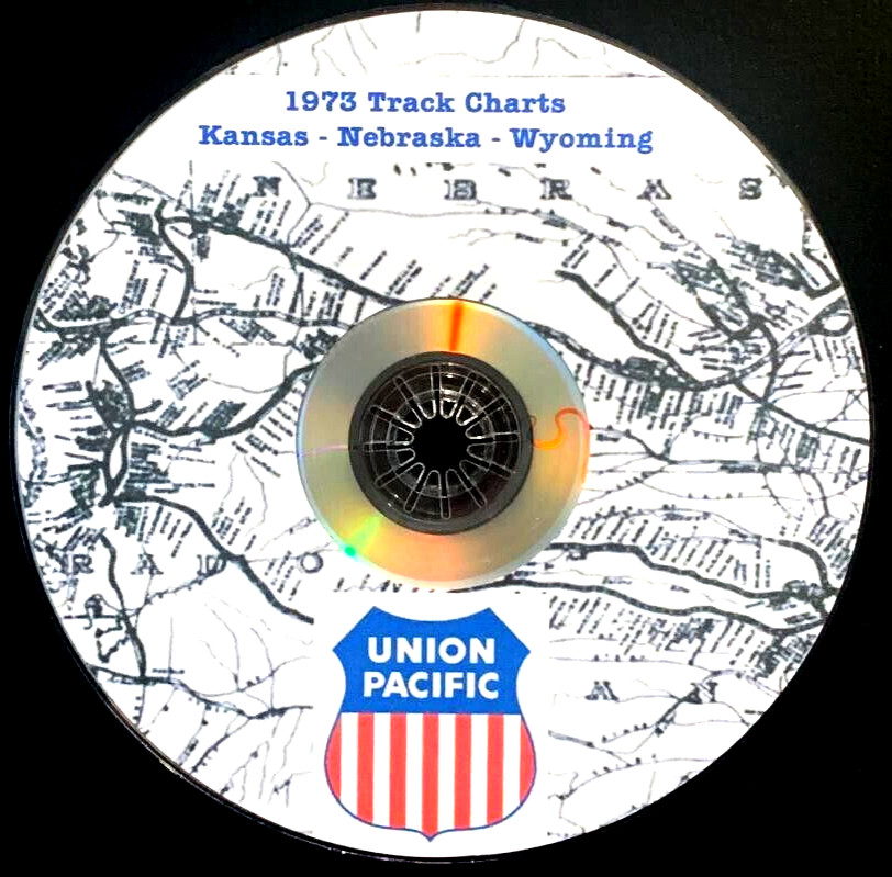 Union Pacific 1973 Kansas Nebraska Wyoming Condensed Profile PDF Pages on DVD